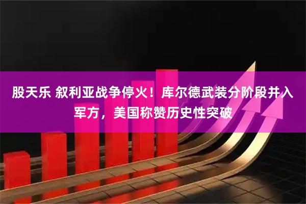 股天乐 叙利亚战争停火！库尔德武装分阶段并入军方，美国称赞历史性突破